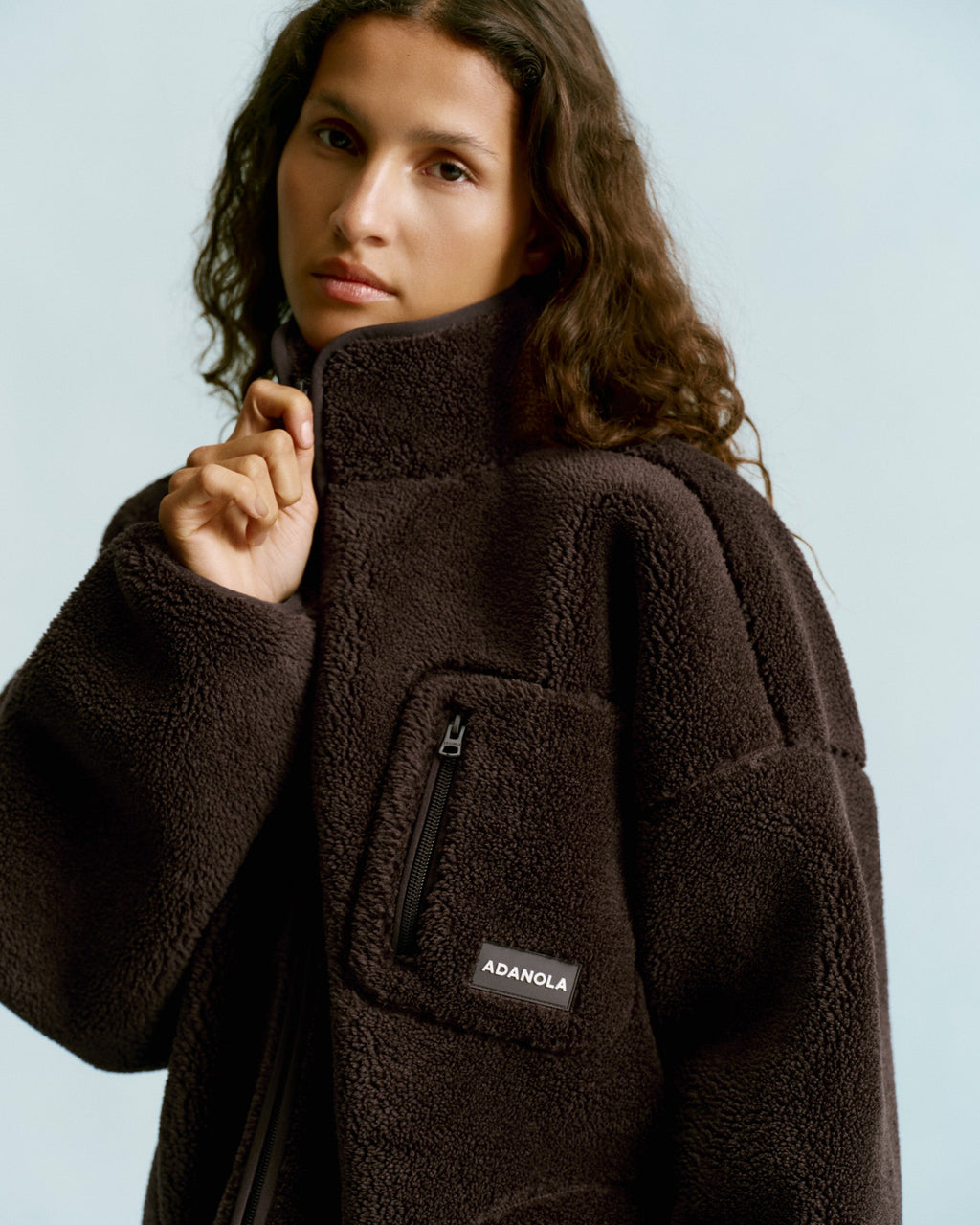 Oversized Pocket Fleece - Coffee Bean