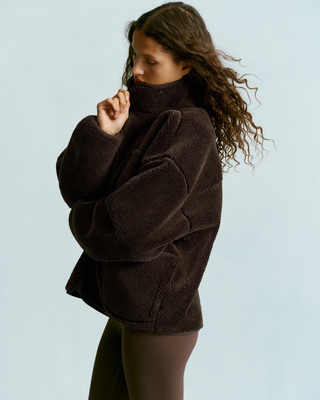 Oversized Pocket Fleece - Coffee Bean