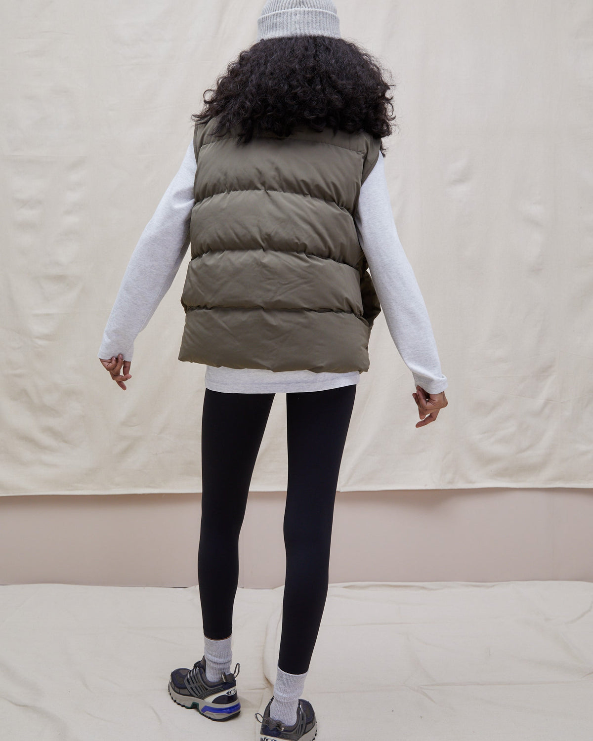 Boxy Gilet - Khaki Green