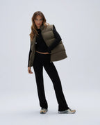 Boxy Gilet - Khaki Green