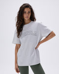 Oversized T-shirt - Light Grey Melange