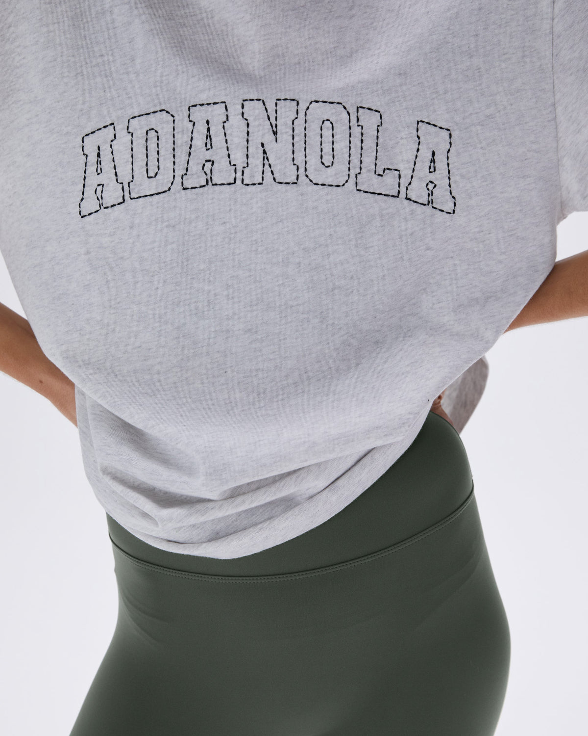 Oversized T-shirt - Light Grey Melange