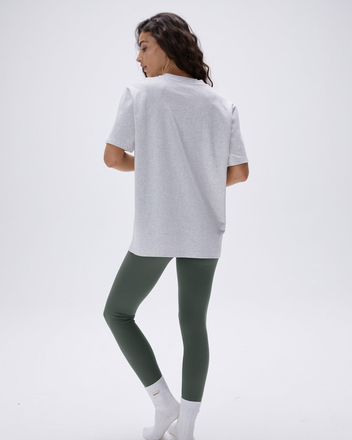 Oversized T-shirt - Light Grey Melange