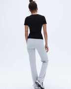 Cotton Yoga Pants - Grey Melange