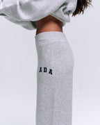 Knit Straight Leg Knit Sweatpants - Light Grey Melange
