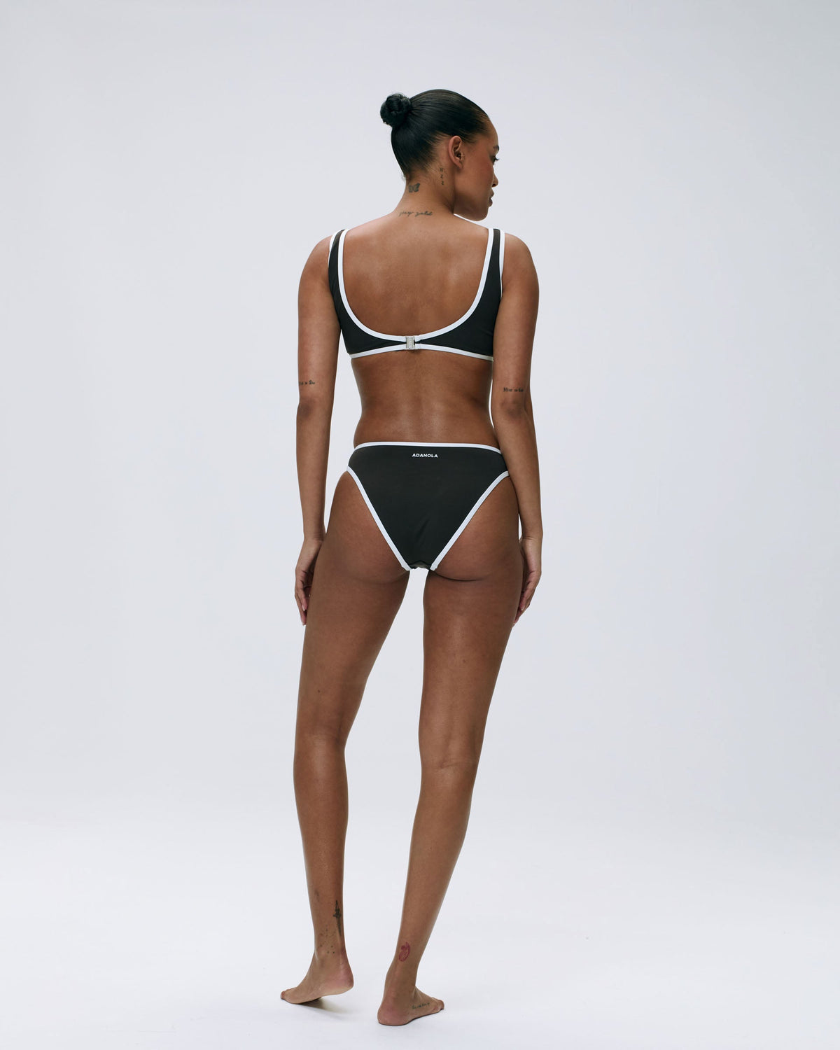 Contrast Scoop Bikini Top - Coffee Bean/Marshmallow White