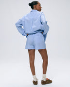Cotton Stripe Boxer Shorts - Blue