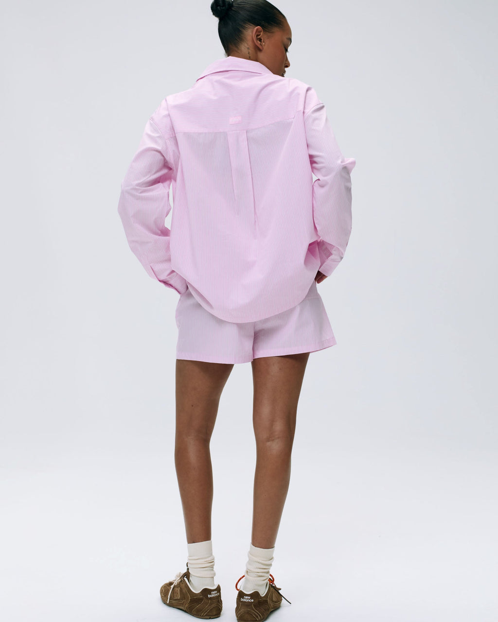 Cotton Stripe Boxer Shorts - Pink