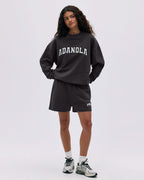 Varsity Oversized Sweatshirt - Washed Coffee Bean