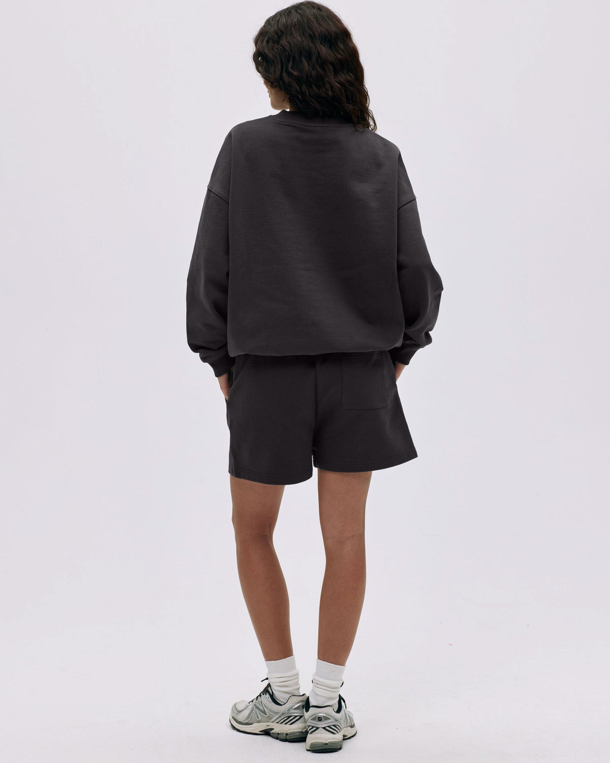 Varsity Oversized Sweatshirt - Washed Coffee Bean