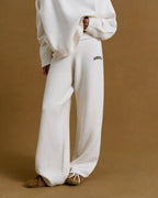 Knit Straight Leg Sweatpants - Cream