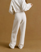Knit Straight Leg Sweatpants - Cream