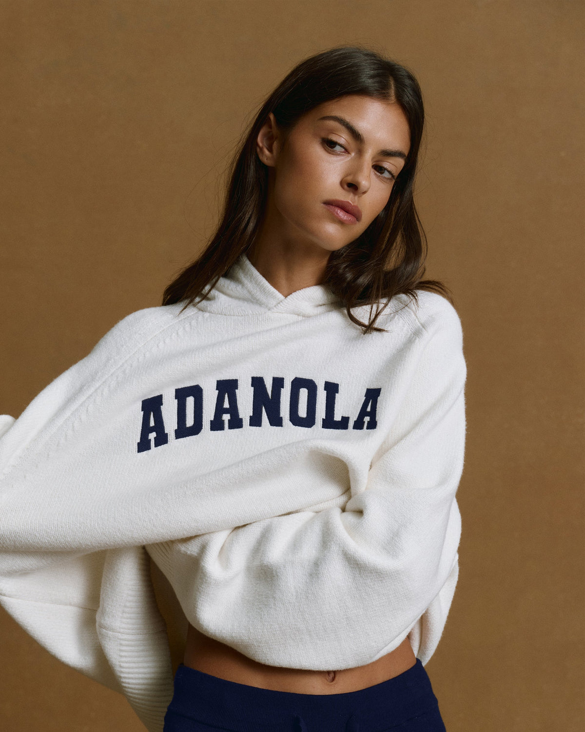 Oversized Knit Hoodie - Cream