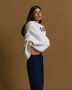 Oversized Knit Hoodie - Cream