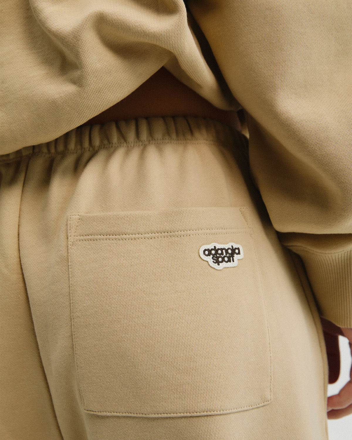 Straight Leg Sweatpants - Caramel Beige