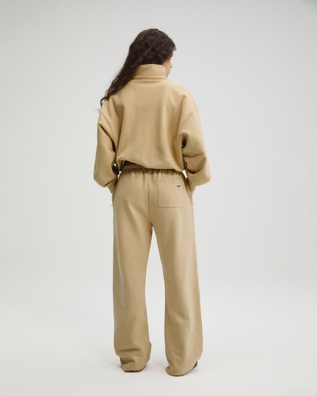 Straight Leg Sweatpants - Caramel Beige