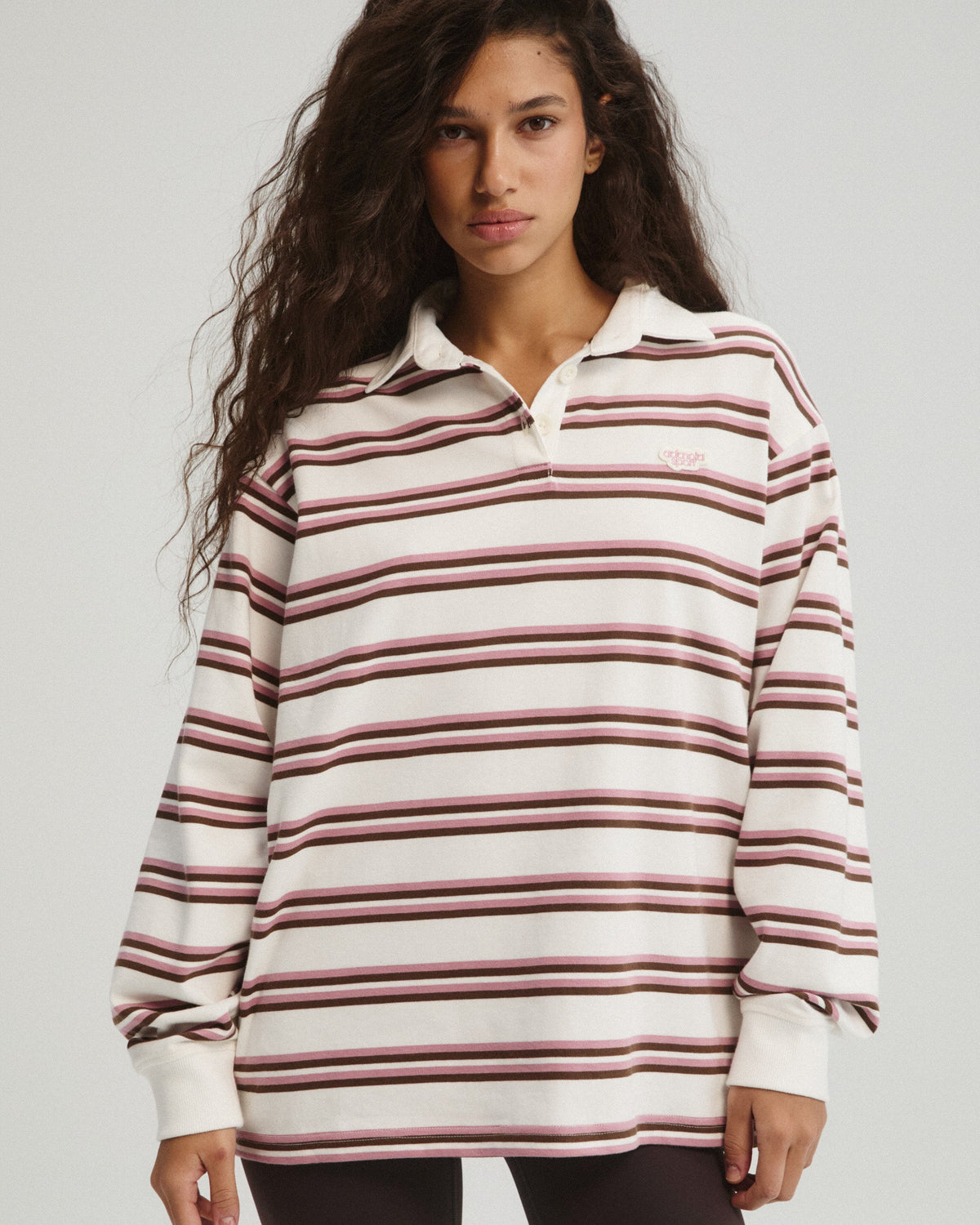 Stripe Rugby Top - Dusty Pink