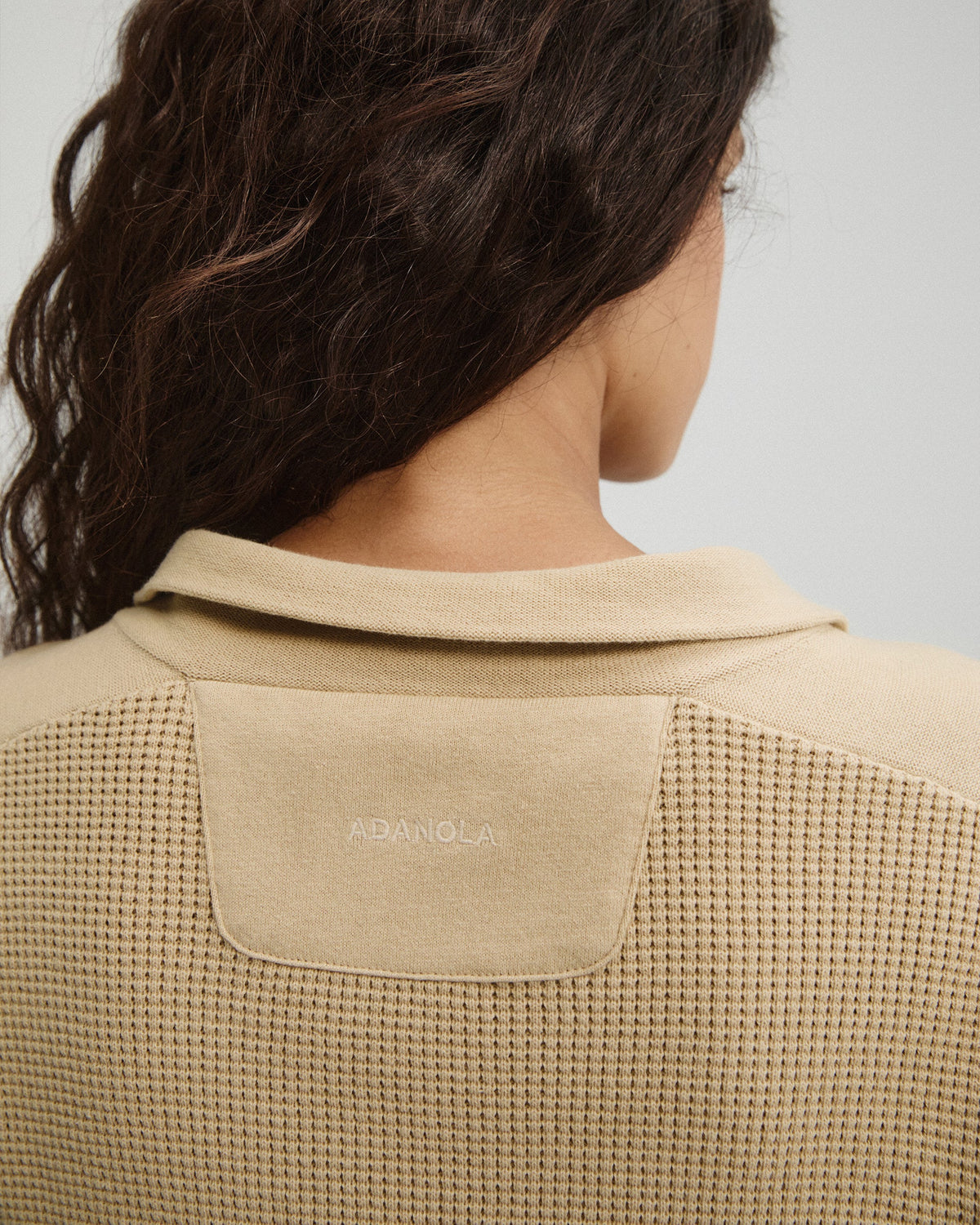 Knit Panelled Pocket Sweatshirt - Caramel Beige