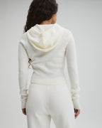 Knit Rib Hoodie - Marshmallow White