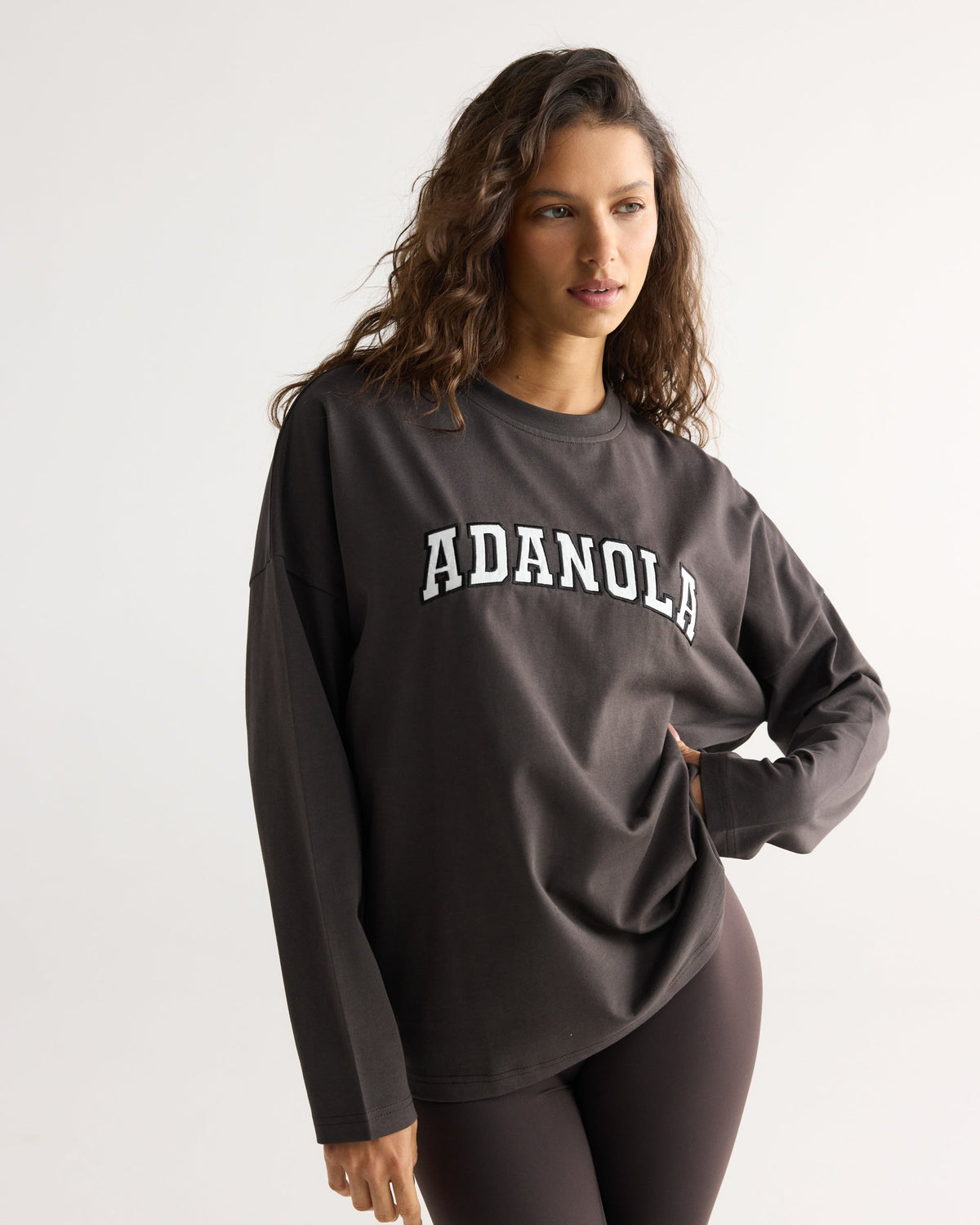 Drop Shoulder T-shirt - Coffee Bean