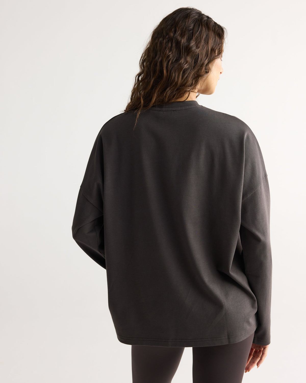 Drop Shoulder T-shirt - Coffee Bean