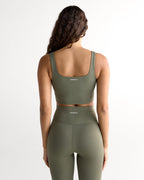 Ultimate Square Neck Bra - Olive Green