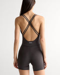 Ultimate Low Cross Back Romper - Coffee Bean