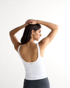 Ultimate Scoop Back Tank - White