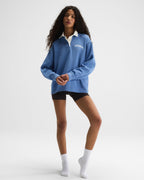 Oversized Rugby Top - Blossom Blue