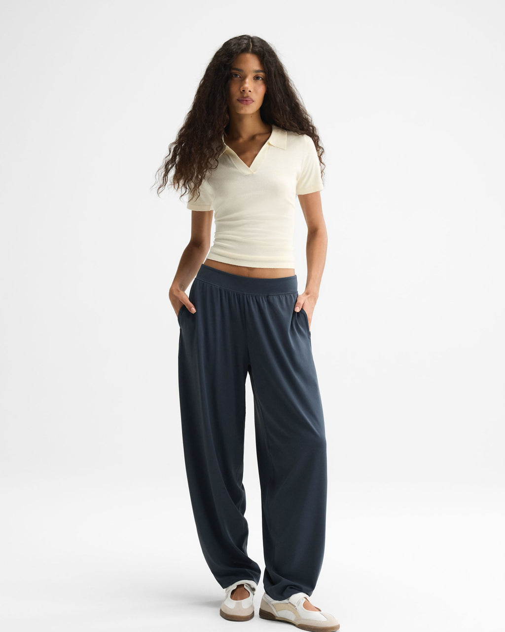 Balloon Yoga Pants - Midnight Blue