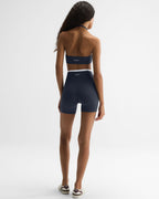 Ultimate Double Layer Crop Shorts - Midnight Blue/White
