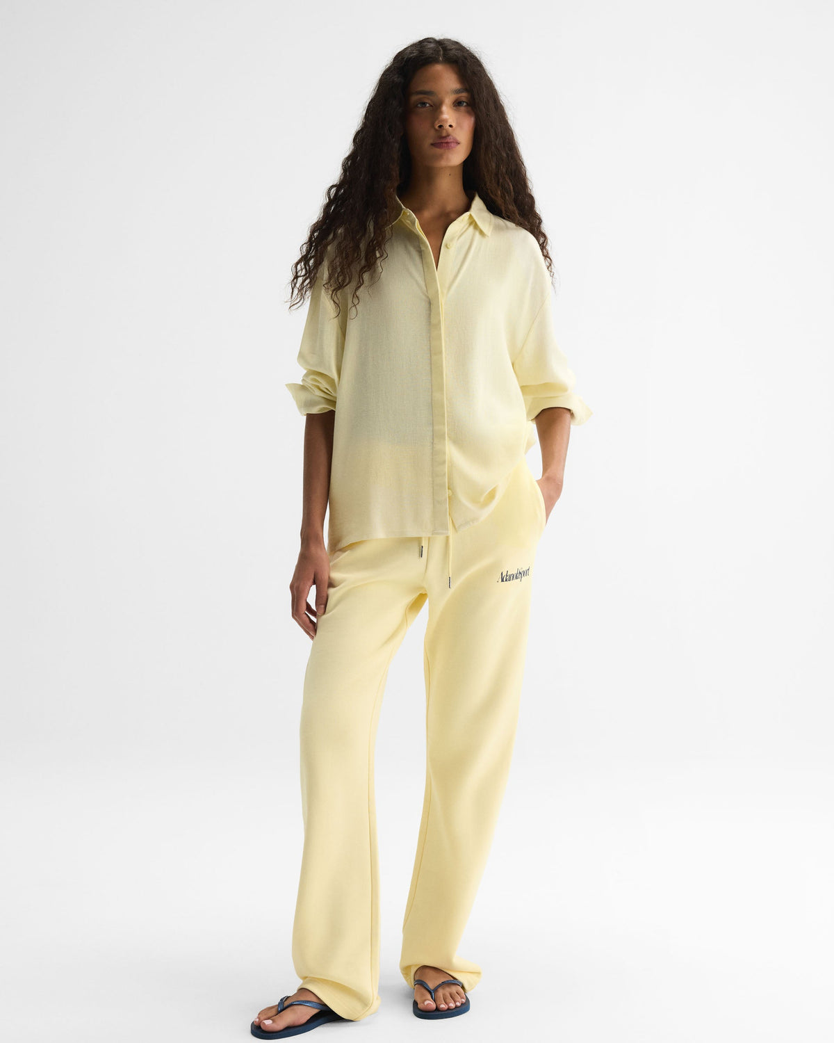 Straight Leg Sweatpants - Buttercream