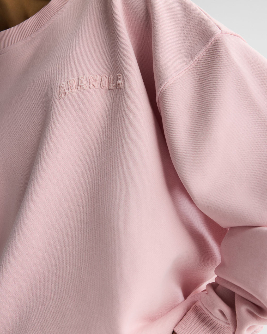 Varsity Applique Washed Oversized Sweatshirt - Soft Pink