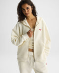 Zip Through Hoodie - Marshmallow White