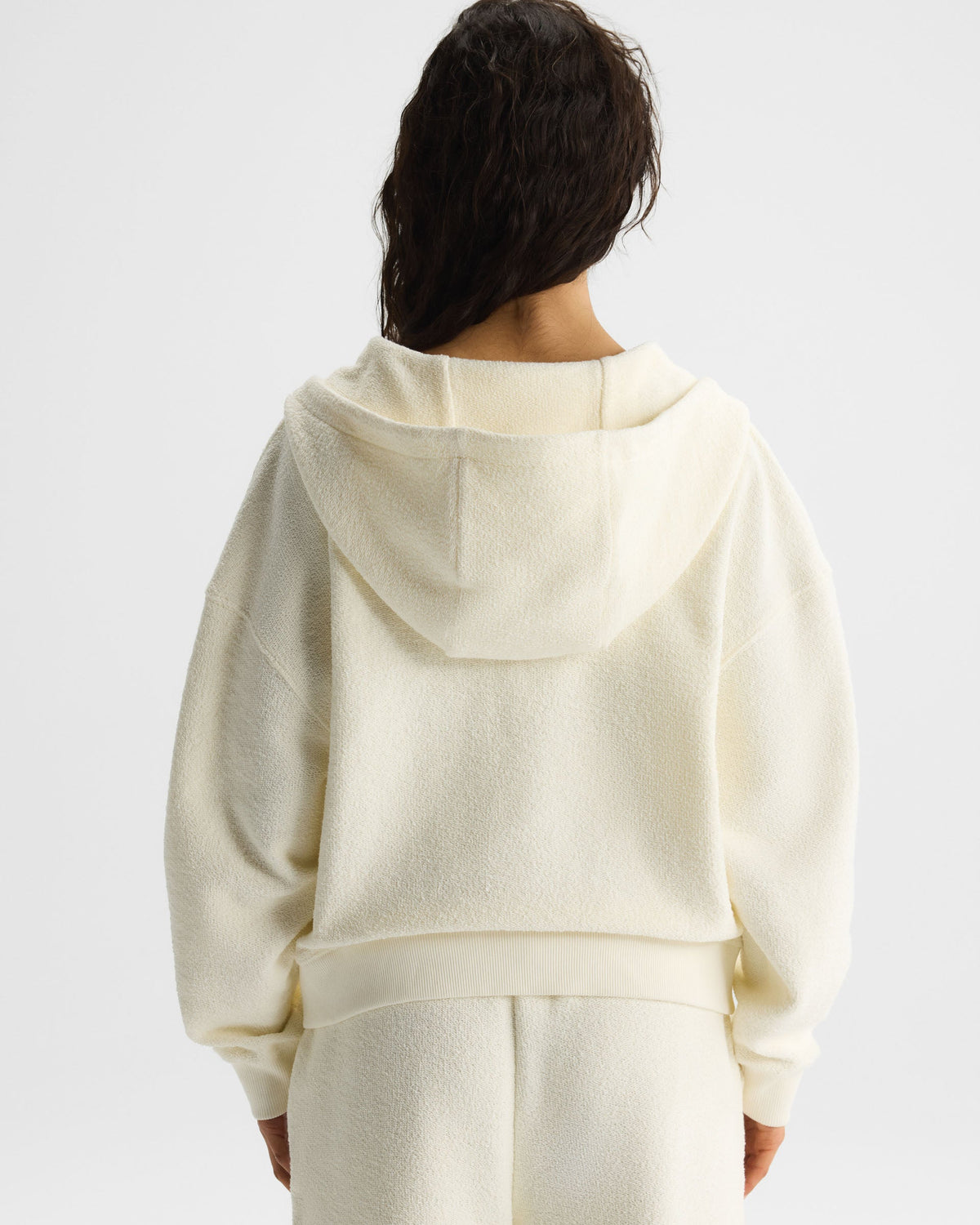Zip Through Hoodie - Marshmallow White
