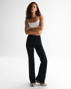 Flared Yoga Pants - Black