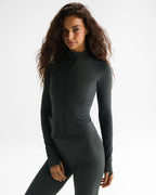Ultimate Long Sleeve Zip Up Top - Sea Green