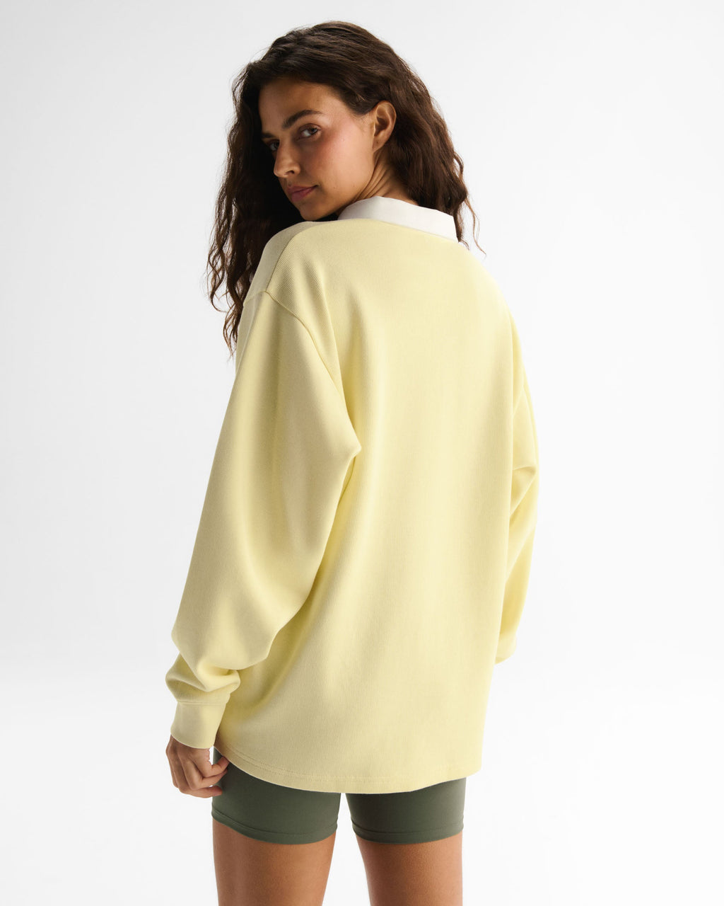 Oversized Rugby Sweatshirt - Buttercream