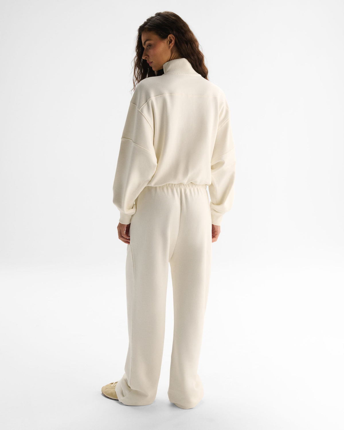 Loose Fit Straight Leg Sweatpants - Marshmallow White