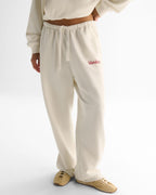 Loose Fit Straight Leg Sweatpants - Marshmallow White