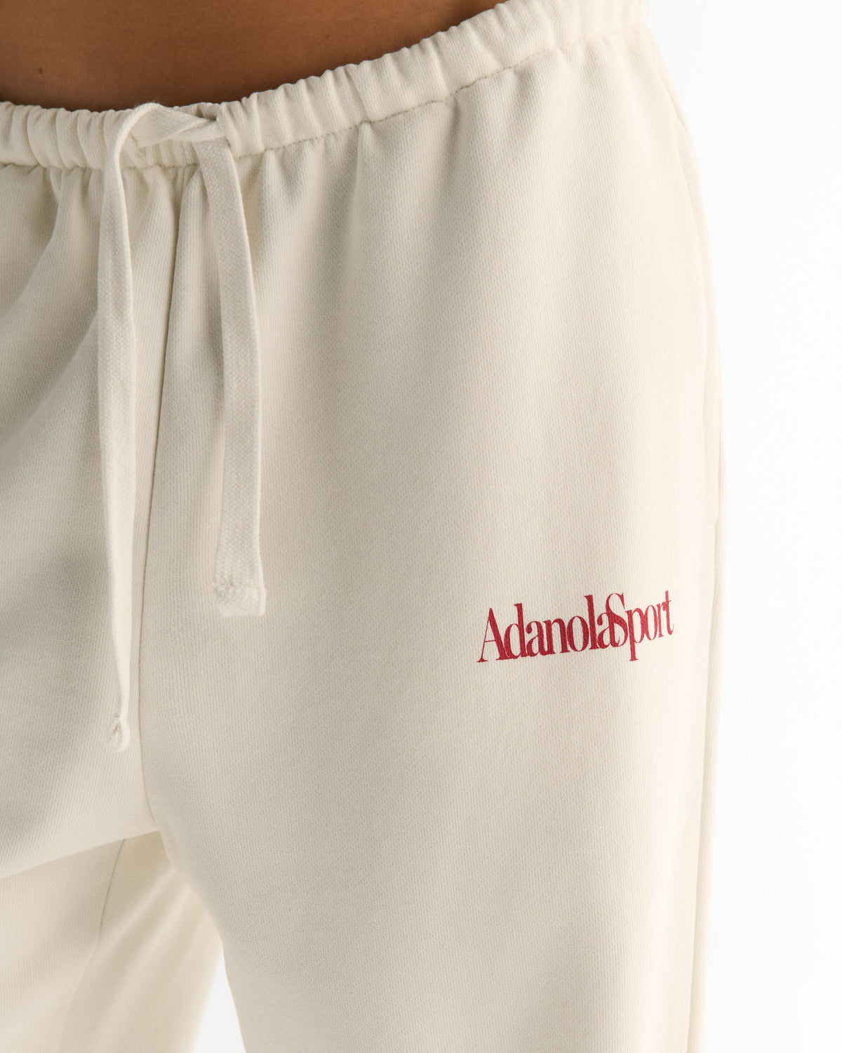 Loose Fit Straight Leg Sweatpants - Marshmallow White