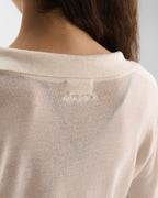 Semi Sheer Collared Dress - Marshmallow White