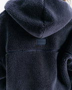 Cropped Hooded Fleece - Midnight Blue