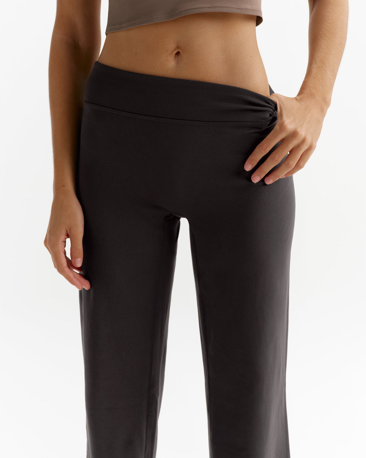 Low Rise Yoga Pants - Coffee Bean