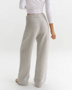 Knit Straight Leg Sweatpants - Light Grey Melange