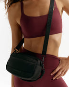 Small Branded Multi-Strap Bag - Black