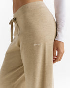 Knit Straight Leg Trousers - Oatmeal