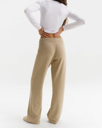 Knit Straight Leg Trousers - Oatmeal