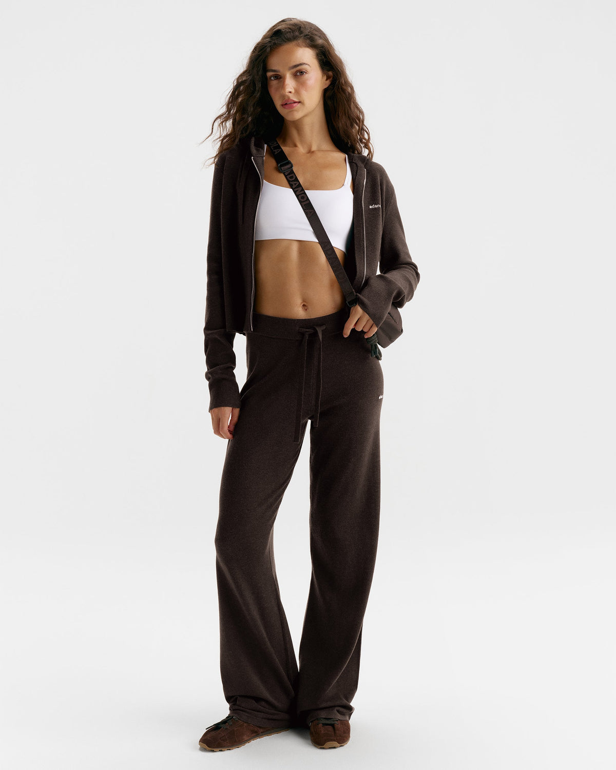 Knit Straight Leg Trousers - Coffee Bean