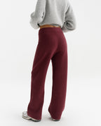 Knit Straight Leg Sweatpants - Damson Red